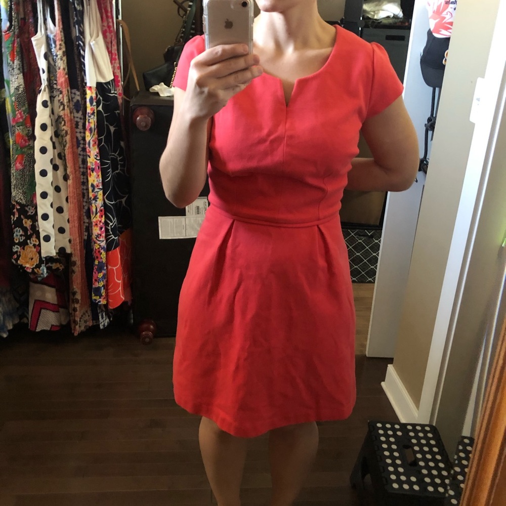 Coral/salmon Boden work dress